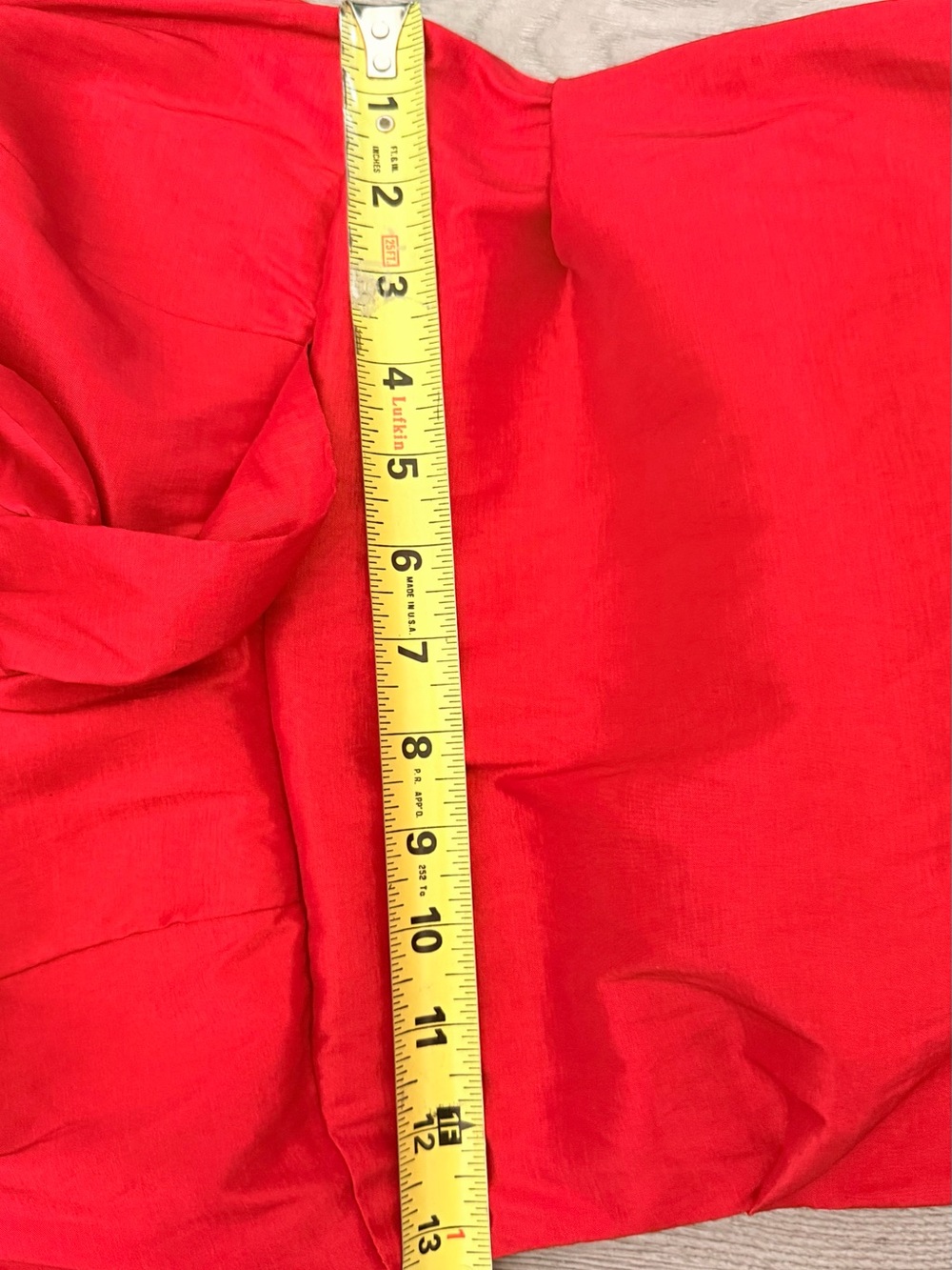Xscape Red Ruffle V-Neck Ruched Midi Dress - Picture 9 of 14